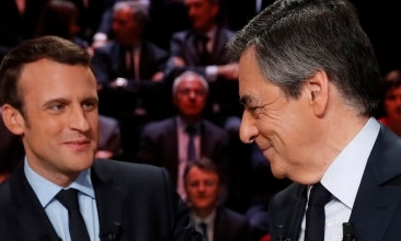 E. Macron et F. Fillon