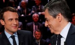 E. Macron et F. Fillon